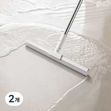 조이보스 매직 스퀴지 실리콘 길이조절 밀대 욕실 바닥 물기제거 스크레버, 화이트, 2개
