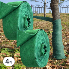 총 40미터 월동용 나무보온재 동해방지용 월동 수목 보온재 농사용 조경용 겨울 나무옷 나무 겨울나기 부직포 동해방지 겨울 보온덮개 월동 보온재 녹화마대 월동준비 나무보온 벼집 볏짚, 4개, 일반형 보온재 20m