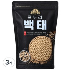 [새마을농산] 국산100% 백태 메주콩 콩국수콩 흰콩, 500g, 3개