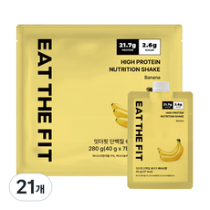 잇더핏 단백질 쉐이크 1주 플랜 바나나맛, 21개, 40g