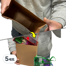 JL매직 드림백 고급형(중) 비어있는 종이가방에서 꽃상자 3개가 나오는 신기한 마술 도구, 5세트