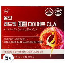 올핏 레드핏 버닝 다이어트 CLA 체지방감소 다이어트 팻버닝, 42정, 5개