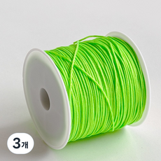 나일론 폴리 매듭실 0.8mm 팔찌 키링 스트랩 만들기, 41.네온그린, 3개
