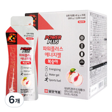일양약품 파워플러스 에너지젤 복숭아맛 20포, 6개