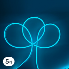 원그리드 USB 네온플렉스 LED 스트립 5m 잘라쓰는 줄조명 네온사인, 5개, 아이스블루