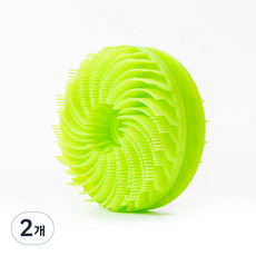 키히코 실리콘 샤워 브러쉬 바디 헤어 올인원 마사지, 민트그린, 2개, 1개입