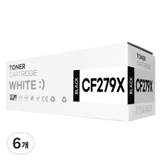79X CF279X 대용량 재생 호환 토너, 6개, 검정