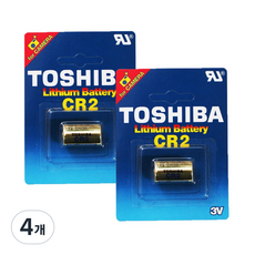 도시바 CR2 건전지 / 골프 거리측정기 사용 / 3V 리튬 배터리, 4개, 1개입