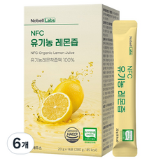 노벨랩스 착즙 100% 유기농 레몬즙, 6개, 280g