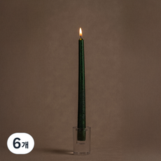 엘캔들 메탈릭 테이퍼 캔들 메탈릭그린 25cm, 6개, 56g, 무향