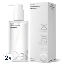 셀라딕스 트러블 클리어 약산성 젤클렌저 여드름 클렌징 아크네스균 향균, 2개, 200ml