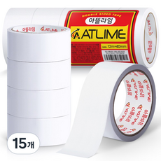아뜰라임 자국없는 고점도 반투명 양면 테이프 12m x 40mm, 15개