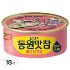 동원참치 맛참 마요참기름 통조림, 90g, 18개