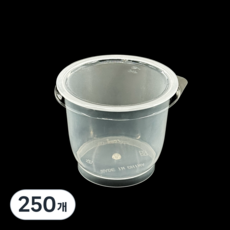 정담 투명 미니 원형 푸딩컵 요거트 디저트 케이스, 용기, 250개, 1세트, 100ml