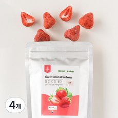 무설탕 무첨가 딸기 100% 동결건조 딸기칩, 50g, 4개