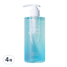 그린그라스 퍼퓸 바디워시 웜 코튼, 4개, 300ml