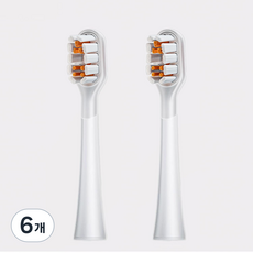 RANVOO 란부 에어젯X3 전동칫솔 호환용 리필모 칫솔모, 6개, PH3-화이트-소프트