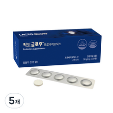[구강유산균] 덴티스 락토글로우 성인용 프로바이오틱스, 30정, 5개