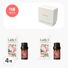 [더블패키지] 레이디원x2+선물포장+쇼핑백, 4개, 5ml