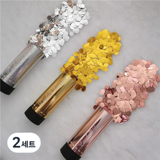 굿도우 꽃가루 컨페티 폭죽 3종 세트, 2세트, 혼합색상