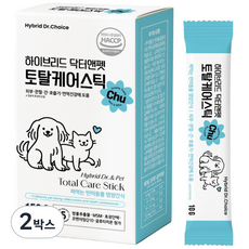 닥터앤펫 토탈케어스틱 Chu 짜먹는 강아지 고양이 수의사 의사약사개발 피부 면역 관절 호흡기 강아지 고양이 영양제 보양 간식, 2박스, 종합영양제, 15회분 2박스, 종합영양제, 15회분