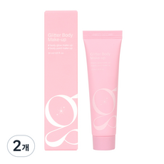 핑크로사 글리터 바디 메이크업, 2개