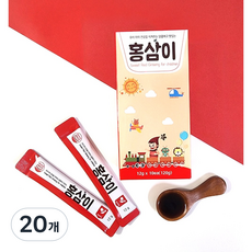어린이 홍삼 스틱 키즈 홍삼 홍삼이튼튼 초등학생 청소년 유아 영양제 1bo, 12g, 20개