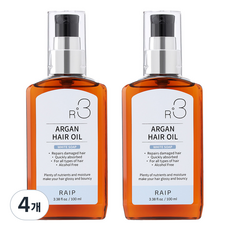 라입 R3 아르간 헤어오일 화이트솝, 100ml, 4개