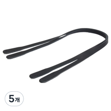 바이핸즈 내추럴 민무늬 통가죽 숄더용 가방손잡이 58cm 2종, 통가죽핸들-블랙, 5개