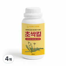 영진팜 초싹킬 강력 잡초제거제 관리제 농약 제초제 아님, 500ml, 4개