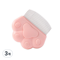 Mangoxiniu 반려동물 눈꼽빗 죽은털 제거 고양이참빗 쓰리피스 3P, 핑크, 3개