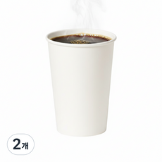 [종이컵 50P] 300ml 국내생산 카페 사무실 무지 테이크아웃 일회용컵, 2개, 50개입