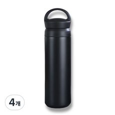 블룸트레일 파우더 코팅 손잡이 텀블러, 4개, 500ml, 무광블랙