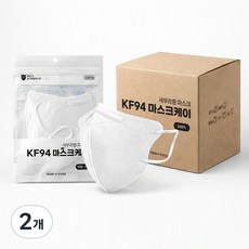 KF94 마스크케이 새부리형 마스크 1매 개별포장 대형, 화이트, 2개, 50매입