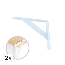 ZIO-BIZ 튼튼 선반 받침대 화이트 150mm / 선반브라켓 선반지지대 선반받침 선반고정 벽선반 브라켓 지지대 ㄱ자 꺽쇠 까치발, 2개