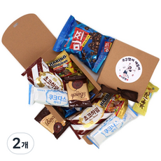 단체간식 학교 행사 교회 어린이집 유치원 생일답례품 상자포장 선물세트 3500원 구성, 2개