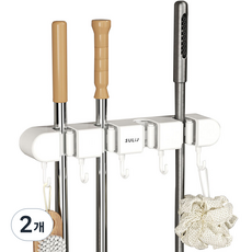 마벨인홈 고급 무타공 멀티 청소 도구걸이 후크, 화이트, 2개