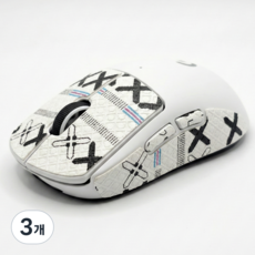케이노 지슈라 전용 마우스 그립 테이프 논슬립 패치 G PRO X SUPERLIGHT, 3개, Half_White