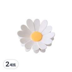 일상스토리 자석 데이지 밀봉 클립 집게, 2세트, 화이트