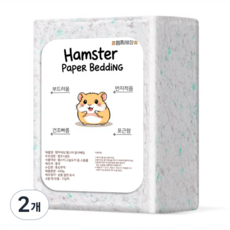 햄찌세상 종이베딩 햄스터베딩 소동물 그린, 2개, 450g