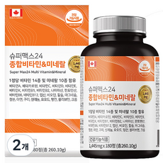 힐링팩토리 슈퍼 맥스24 종합비타민 앤 미네랄, 2개, 180정