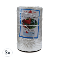 고추끈 바인더끈 유인끈 꼬임끈, 흰색, 3개