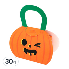 하하홈파티 할로윈 손잡이 미니박스 구디백, 30개, 호박