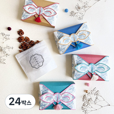 더프리젠 프리미엄 호두정과 (답례품 4세트+무료라벨증정) 결혼식 감사 조문 답례품, 24박스, 보자기상자