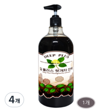 딥 플러스 헛개차 진액 PET 펌핑, 1kg, 4개