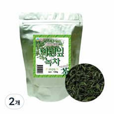 좋은한방 굿허브 지리산 하동 어린잎녹차 120g, 2개, 1개입