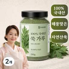 100%국내산 쑥가루 자연산, 2개, 250g