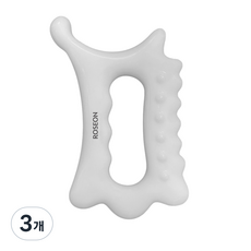 로즈온 디톡 바디 페이스 뿔 괄사, 화이트, 3개
