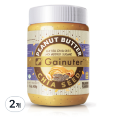 제이넛터 무가당 치아씨드 땅콩버터, 2개, 454g