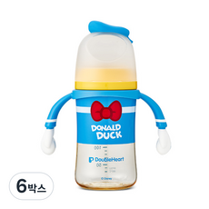 더블하트 디즈니 에디션 도널드덕 젖병 240ml(핸들포함), 6박스, 240ml